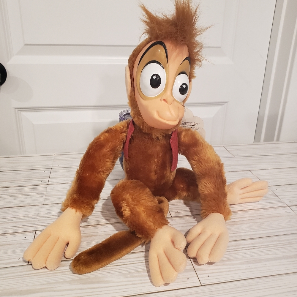 1992 Disney Abu Stuffed Monkey Plush with Tag